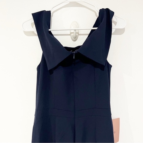 BHLDN Thompson Off-Shoulder Navy Midi Dress - Picture 5 of 8